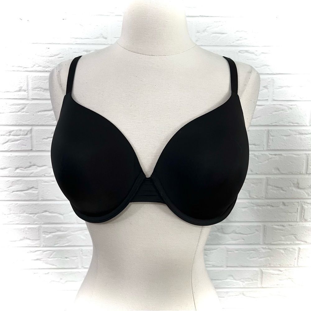 Victoria’s Secret T-Shirt Lightly Lined Full Coverage Black Bra Size 36D - Picture 2 of 4